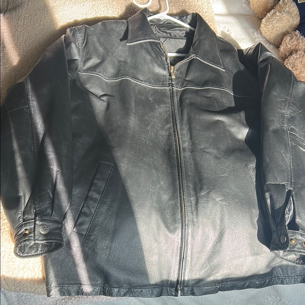 Men's Black Leather Jacket